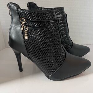 🔴 Rhinestone Stiletto Heeled Ankle Bootie Black
Pointed Toe Women 8.5 New